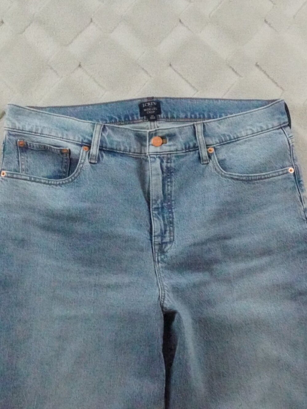 J. Crew Light Wash Wide Leg Jeans - Picture 2 of 10